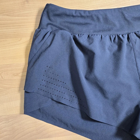 JoyLab High Waisted Laser Cut Shorts Black Size XL Running Athletic Tennis‎ - Picture 2 of 9